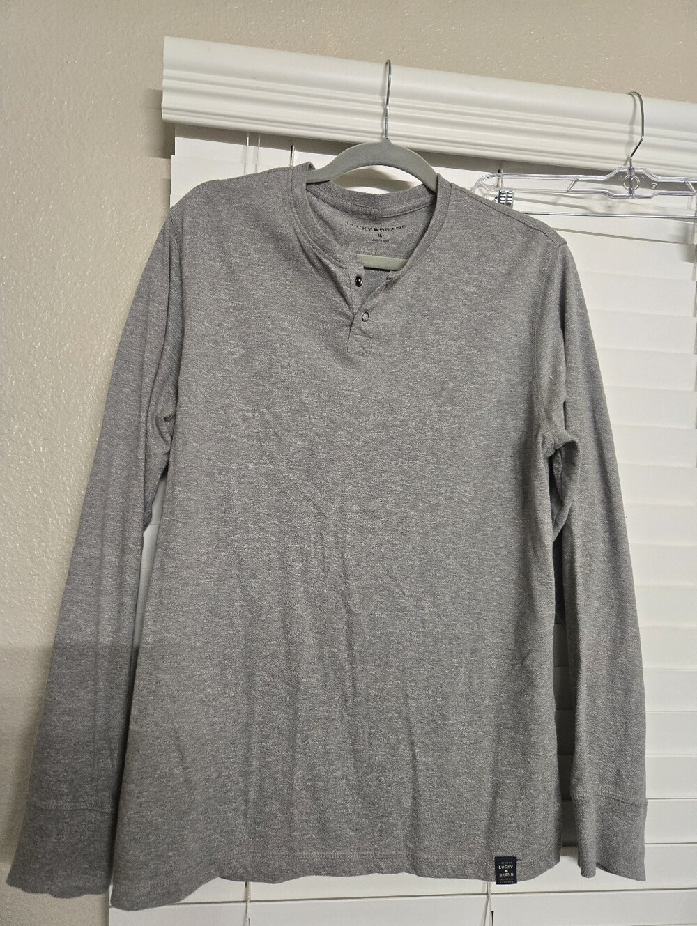 Lucky Brand Gray Long Sleeve Henley